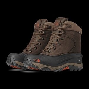 The North Face Men's Chilkat lll Brown and Black Waterproof Insulated Boots